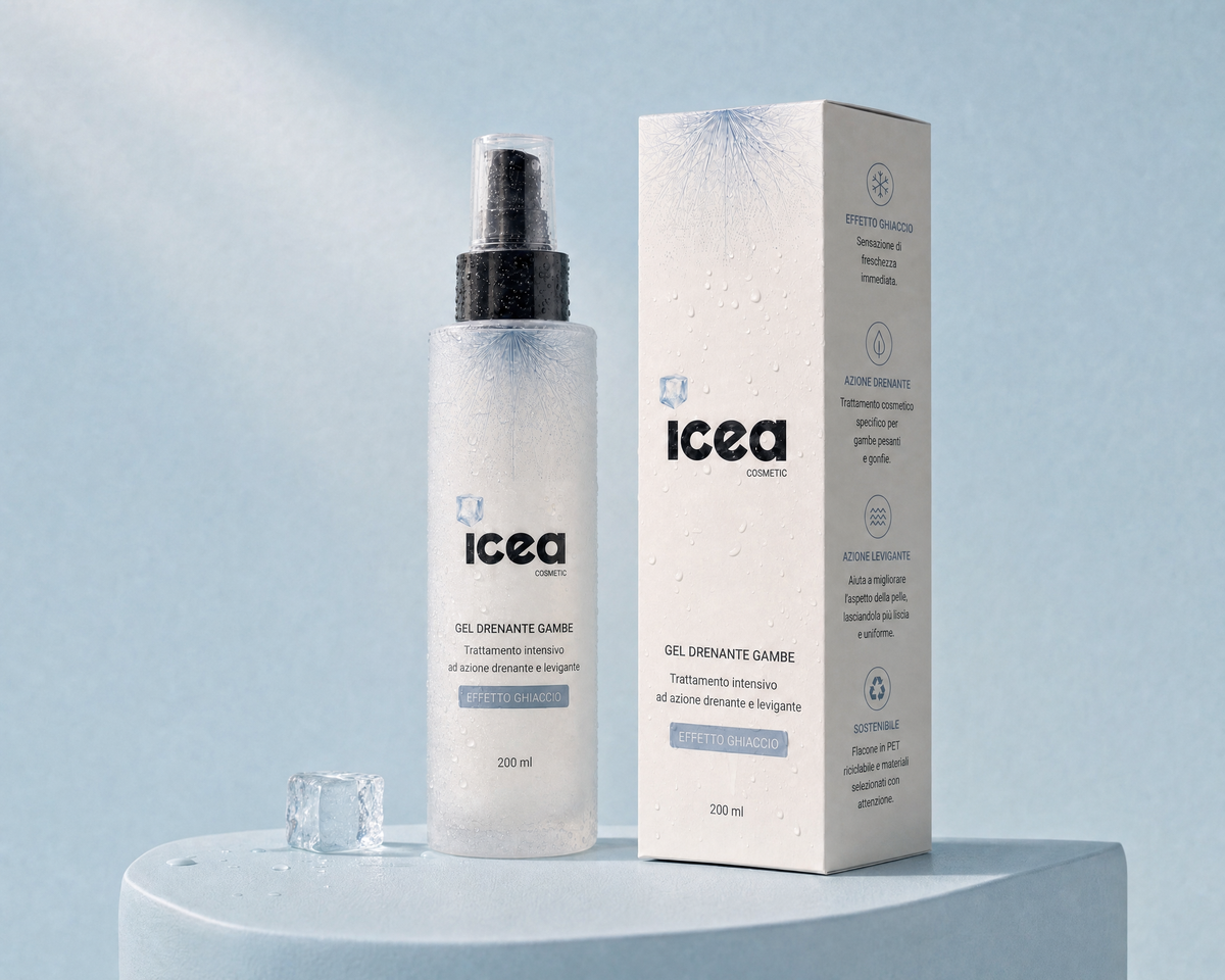 ICEA Gel Drenante Gambe Effetto Ghiaccio – 200 ml